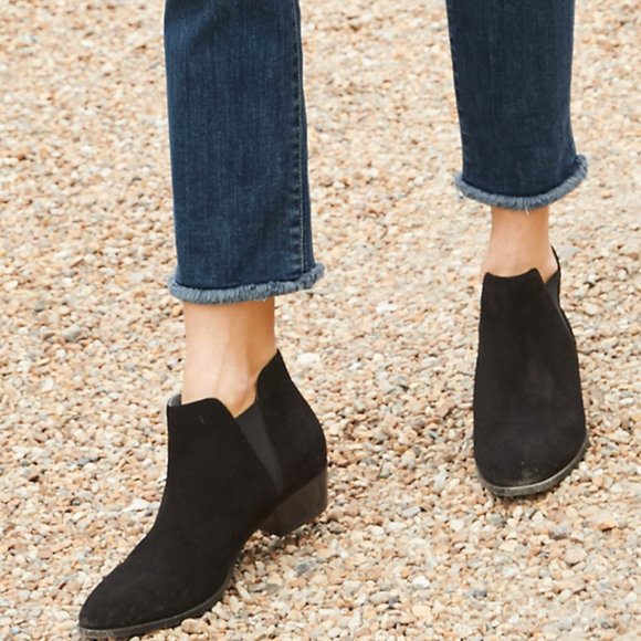 Seychelles Shoes - Black Genuine Suede Twin Gore Chelsea Ankle Boots